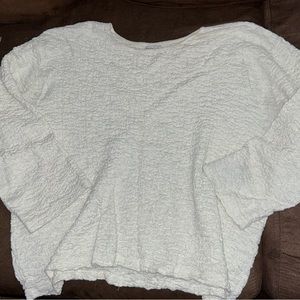 White cropped long sleeve